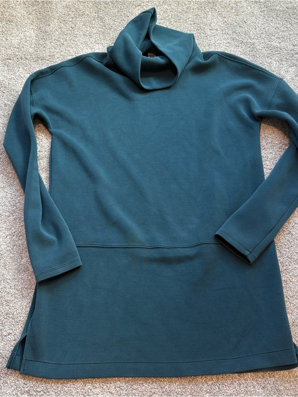 SPANX Teal Cowl Neck Tunic Sweater